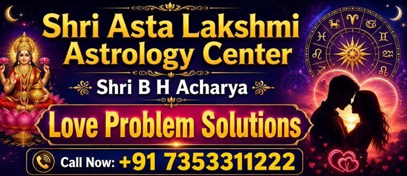 Love problem solutions, Shri B H Acharya, Shri Asta Lakshmi Astrology Center